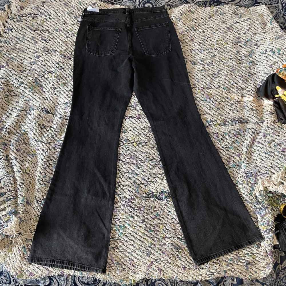 Universal Thread Black Wash High Rise Flare Comfort Stretch Jeans Womens 10 Long - Picture 2 of 13